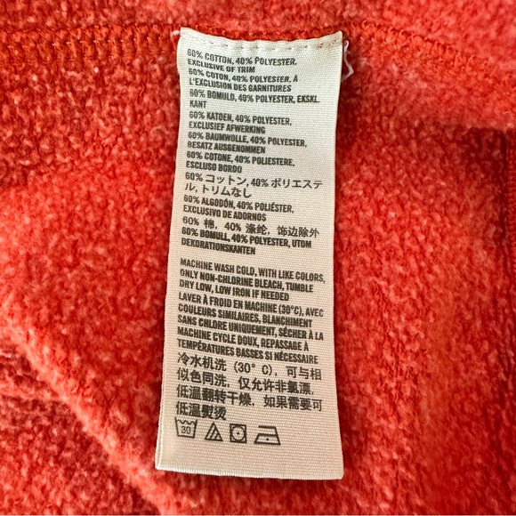 Y2K Hollister HCO Full-Zip Hoodie Orange Chenille Logo Size L - Picture 13 of 16